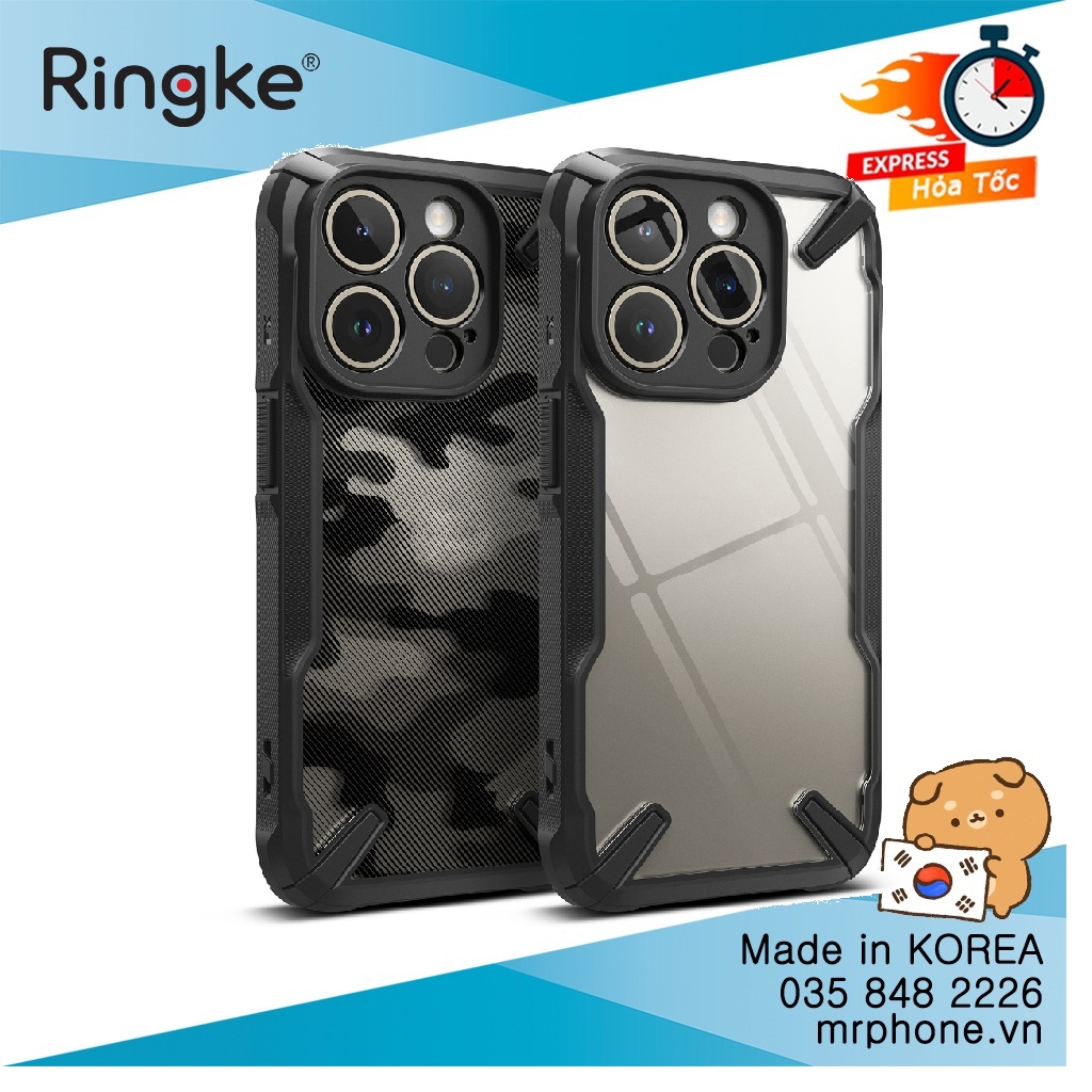 Ốp lưng Ringke Fusion X Hàn Quốc cho iPhone 15 Pro Max / 15 Pro / 15 Plus / 15