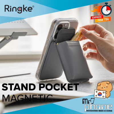 Hộp đựng thẻ card từ tính đa năng kiêm giá đỡ Ringke Stand Pocket Magnetic (13mm)